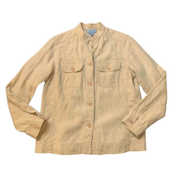 Sigrid Olsen SOBlue beige linen jacket size S - Picture 11 of 11